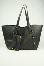 Upload image to gallery, SAC CABAS GEORGES CUIR GRAINÉ NOIR