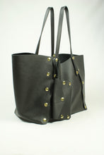Upload image to gallery, SAC CABAS GEORGES CUIR GRAINÉ NOIR