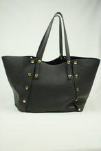 Upload image to gallery, SAC CABAS GEORGES CUIR GRAINÉ NOIR