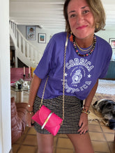 Upload image to gallery, SAC EN CUIR ROSE FRAMBOISE iMPRESSION SERPENT SOPHIE