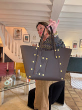 Upload image to gallery, SAC CABAS GEORGES CUIR GRAINÉ CHOCOLAT