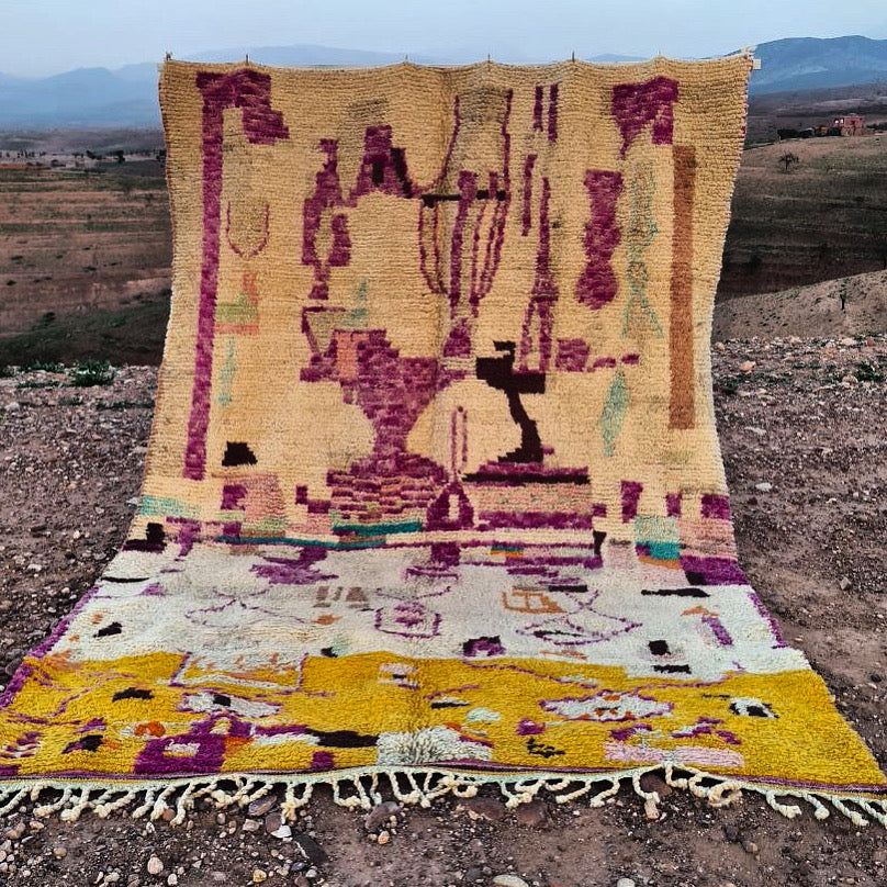 Tapis Boujaad Neuf en laine recyclée Atlas 3