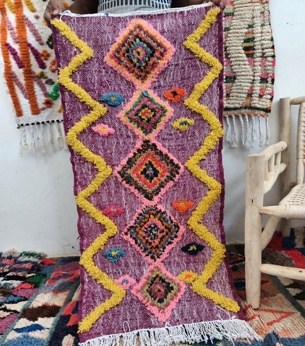 Tapis Béni Ouarain Neuf tissé sur un Kilim Neuf Monoi 4