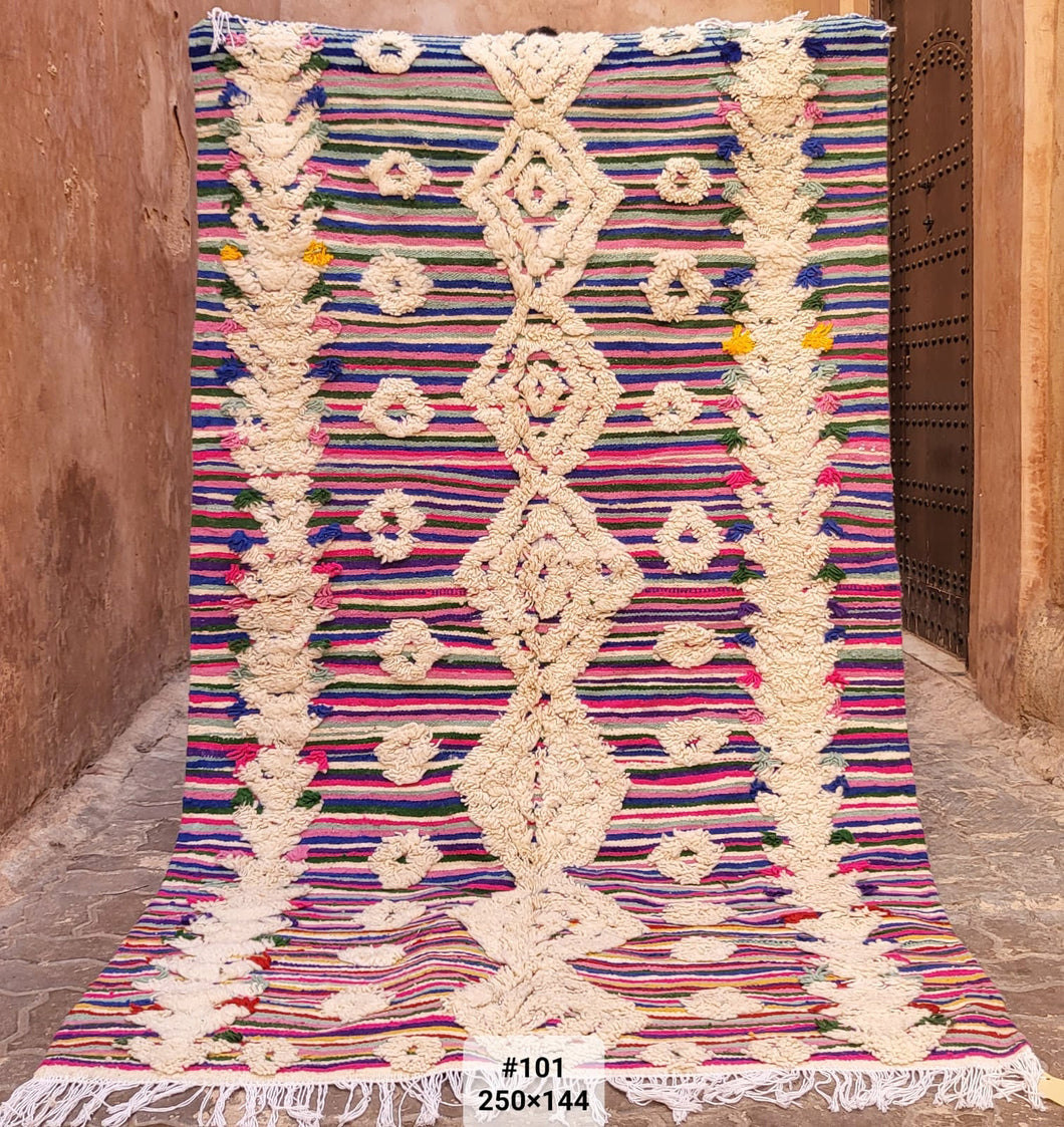 Tapis Béni Ouarain Neuf tissé sur un Kilim Neuf Beach 1