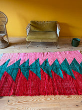 Charger l&#39;image dans la galerie, Tapis Kilim Boucherouite Neuf en coton et soie Good Vibes 4
