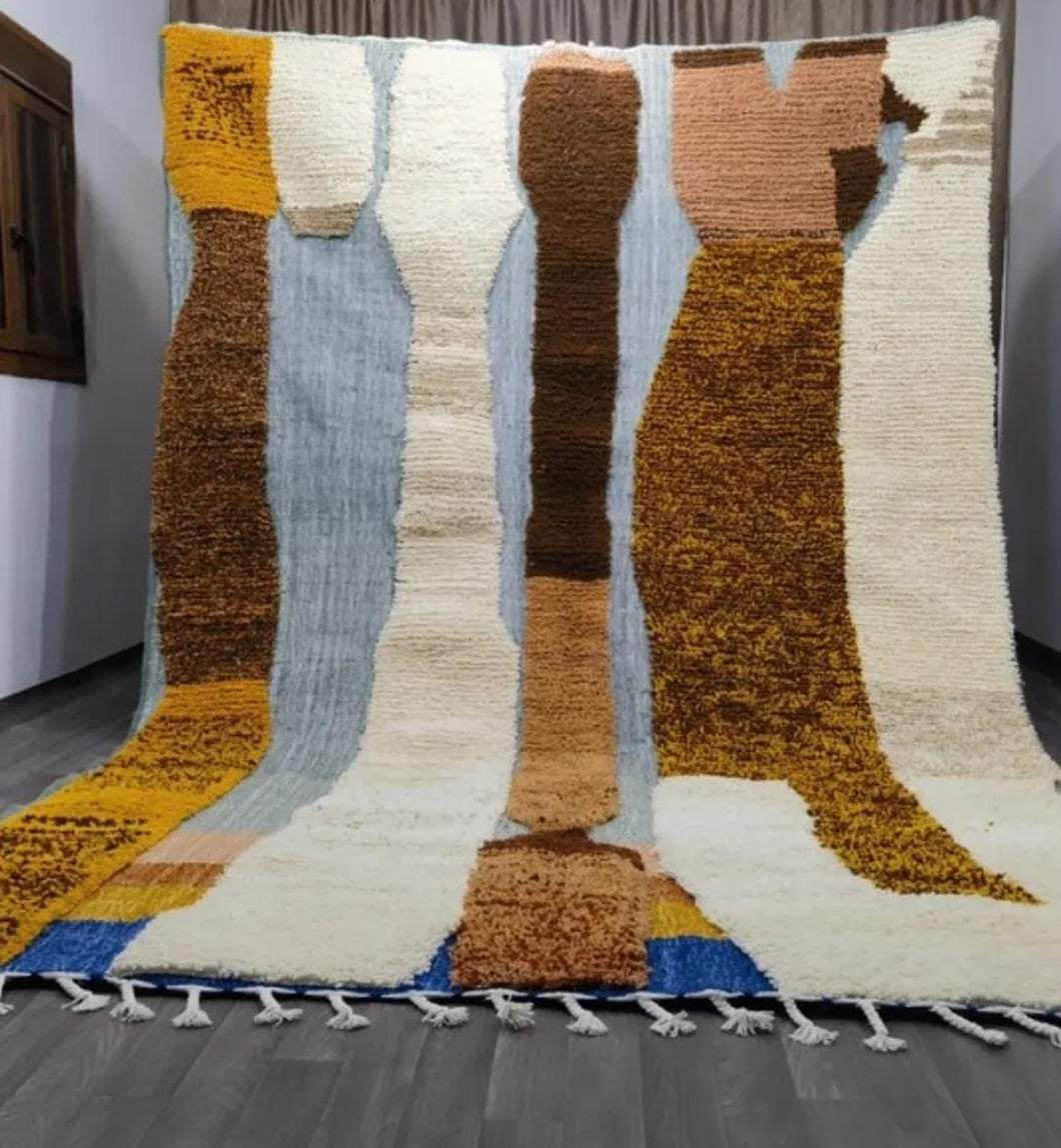 Tapis Béni Ouarain Neuf tissé sur un Kilim Neuf Antonia