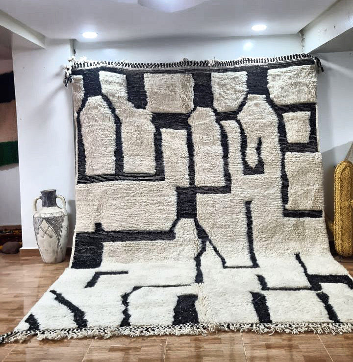 Tapis Béni Ouarain Neuf tissé sur un Kilim Neuf Lilou 3