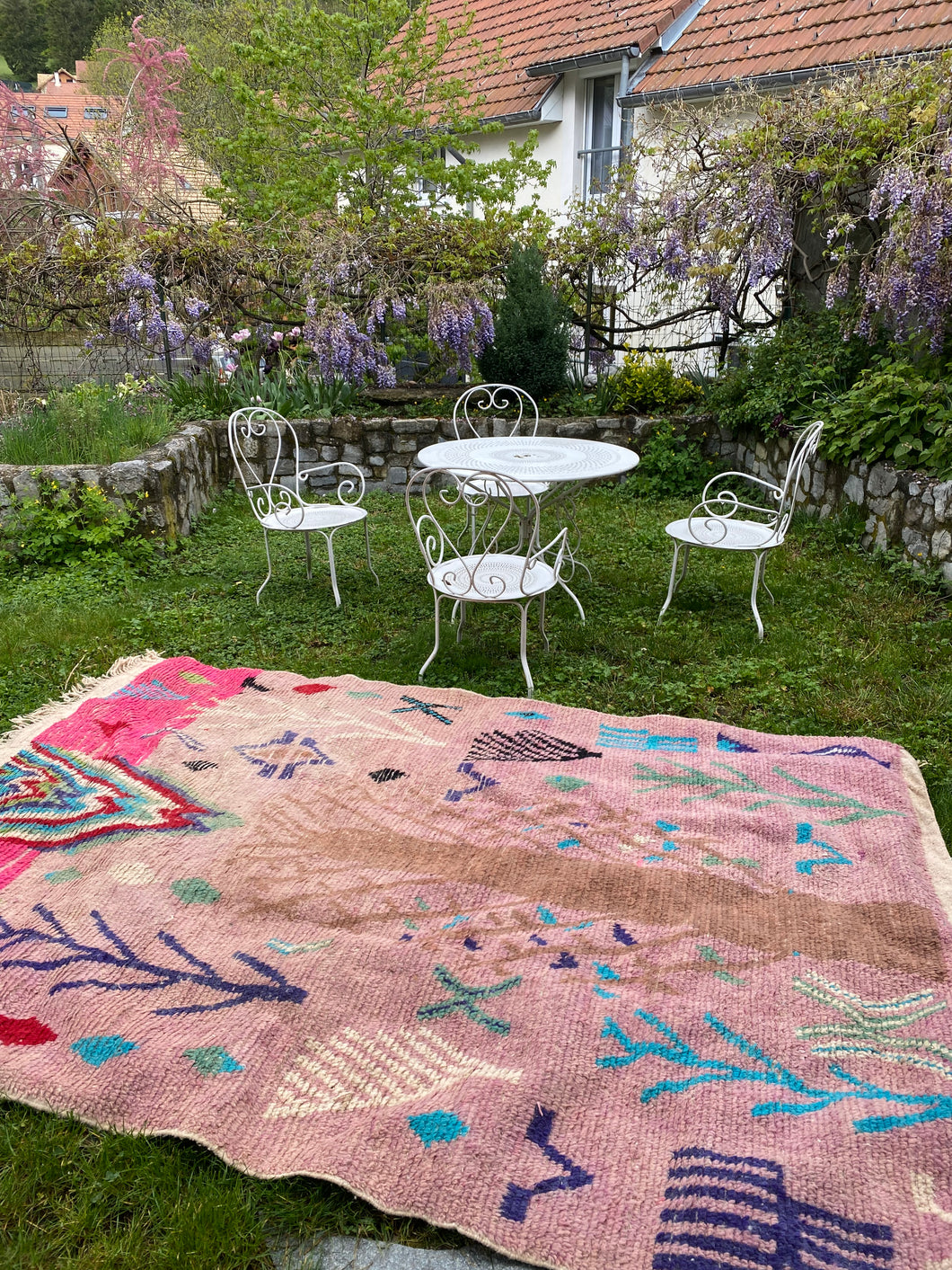 Tapis Boujaad Neuf En Laine Recyclée Marshmallow