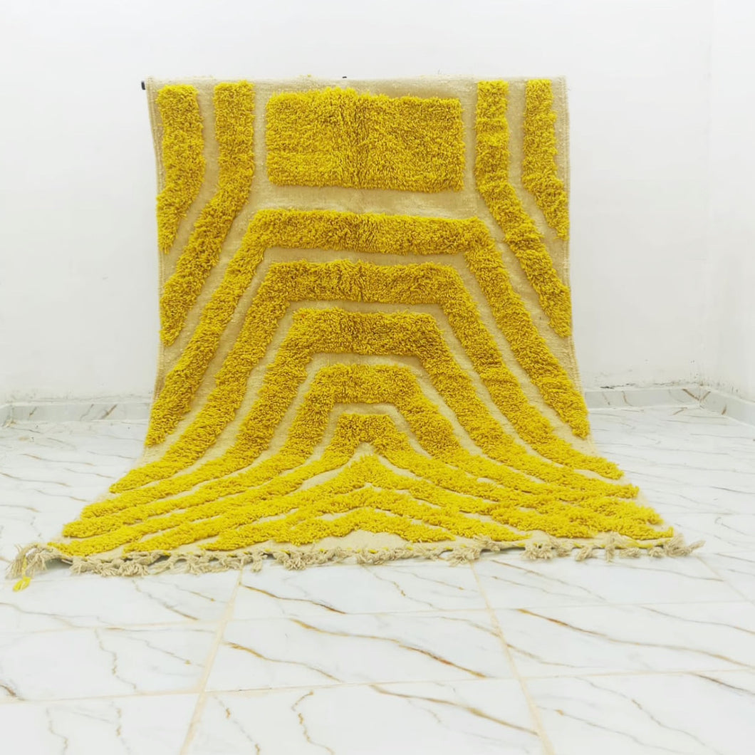 Tapis Béni Ouarain Neuf Yellow love