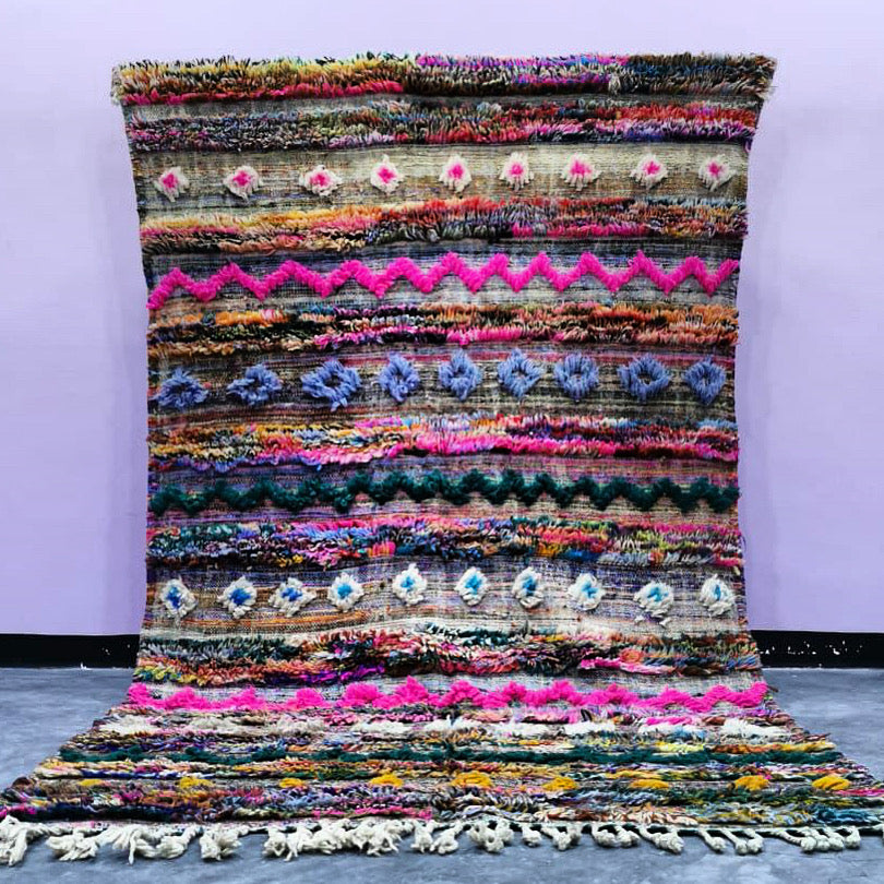 Tapis Béni Ouarain Neuf tissé sur un Kilim Neuf Atomique 1