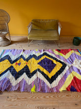 Charger l&#39;image dans la galerie, Tapis Kilim Boucherouite Neuf en coton et soie Good Vibes 2
