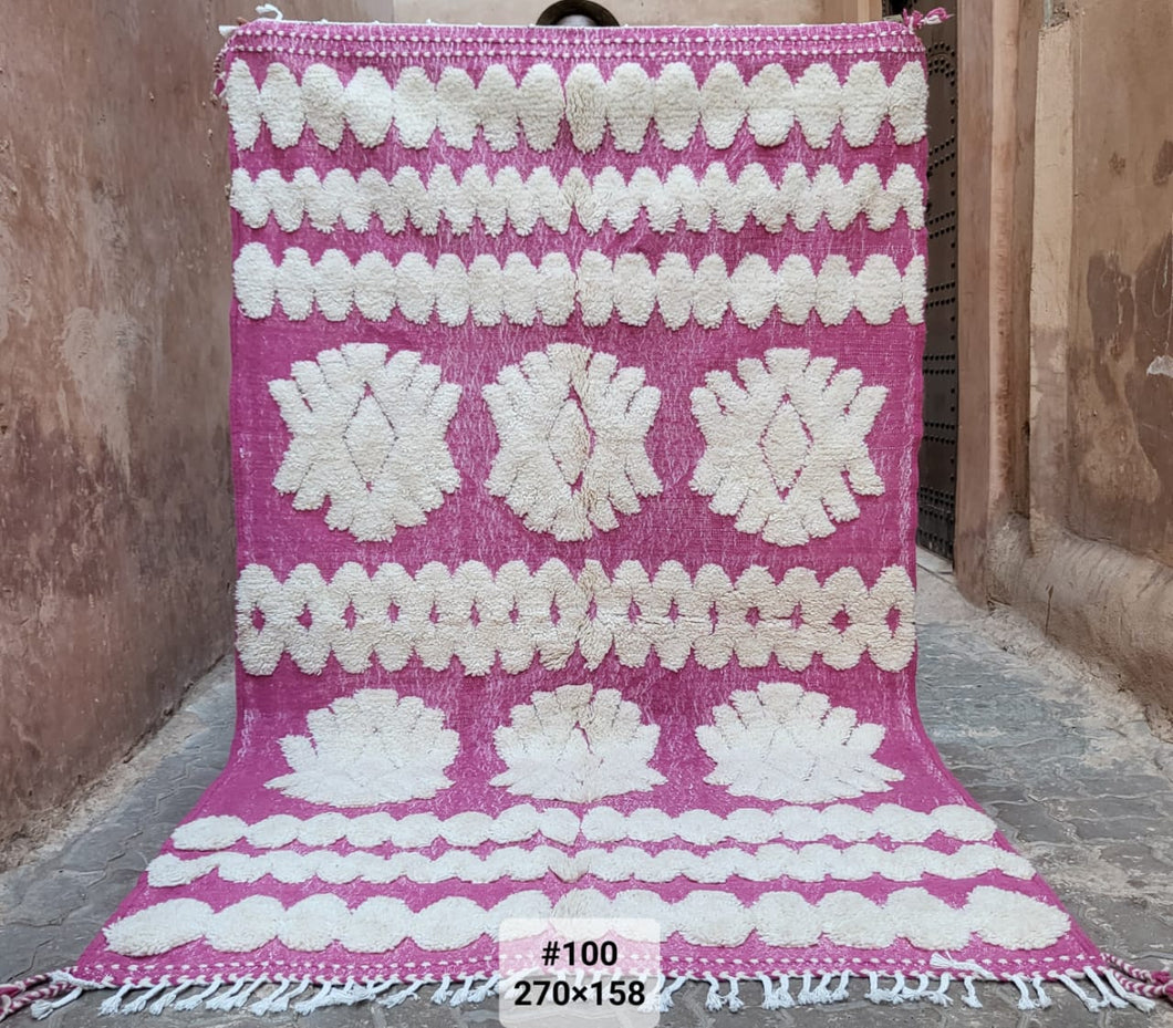 Tapis Béni Ouarain Neuf tissé et brodé sur un Kilim Neuf Malibu 3