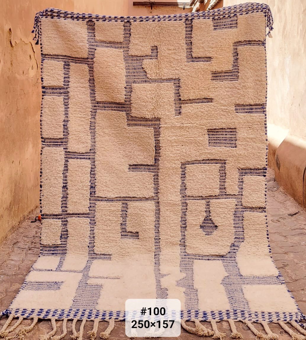 Béni Ouarain Neuf tissé sur un Kilim Neuf Méduse 3