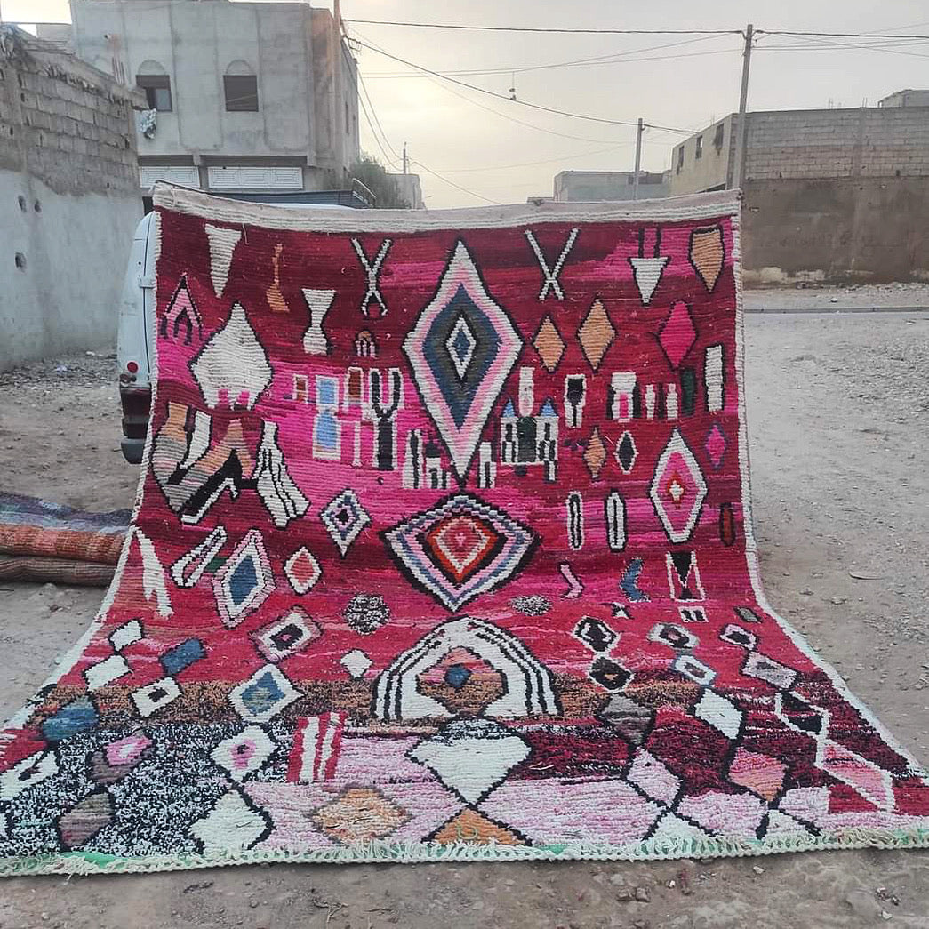 Tapis Boujaad Neuf en laine recyclée Passion