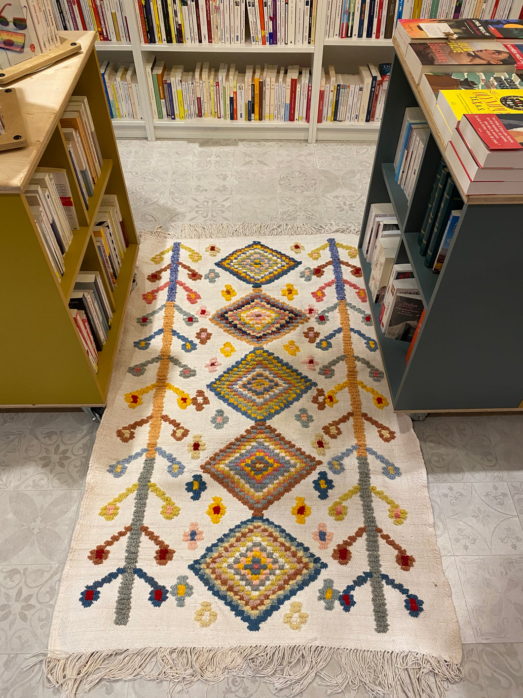 Tapis Boucherouite Neuf Tissé sur un Kilim Neuf La Nouvelle 1