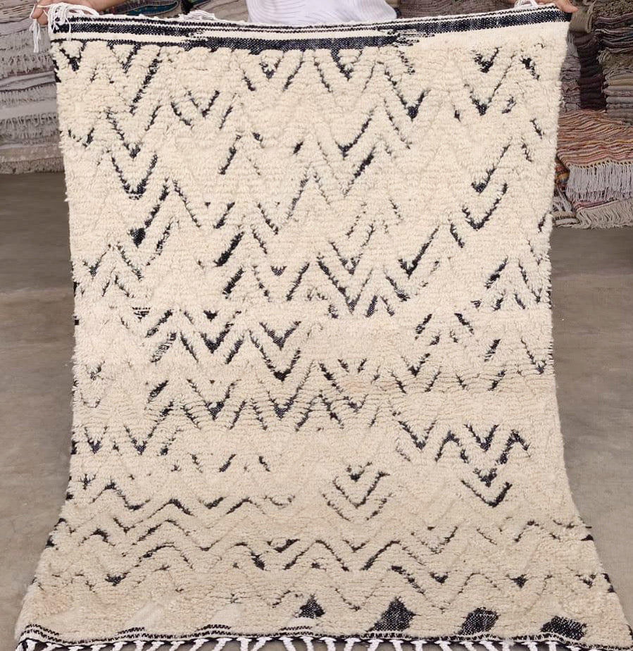 Tapis Béni Ouarain Neuf tissé sur un Kilim Neuf Yummy 9