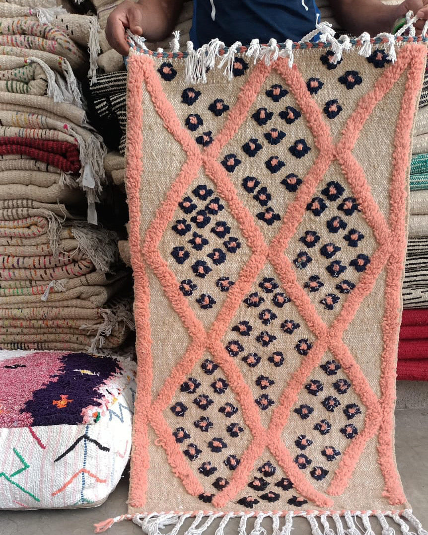 Tapis Béni Ouarain Neuf tissé sur un Kilim Neuf Pura Vida 9