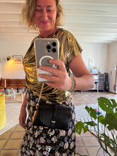 Charger l&#39;image dans la galerie, Sac Bee By Sandra En cuir version croco noir
