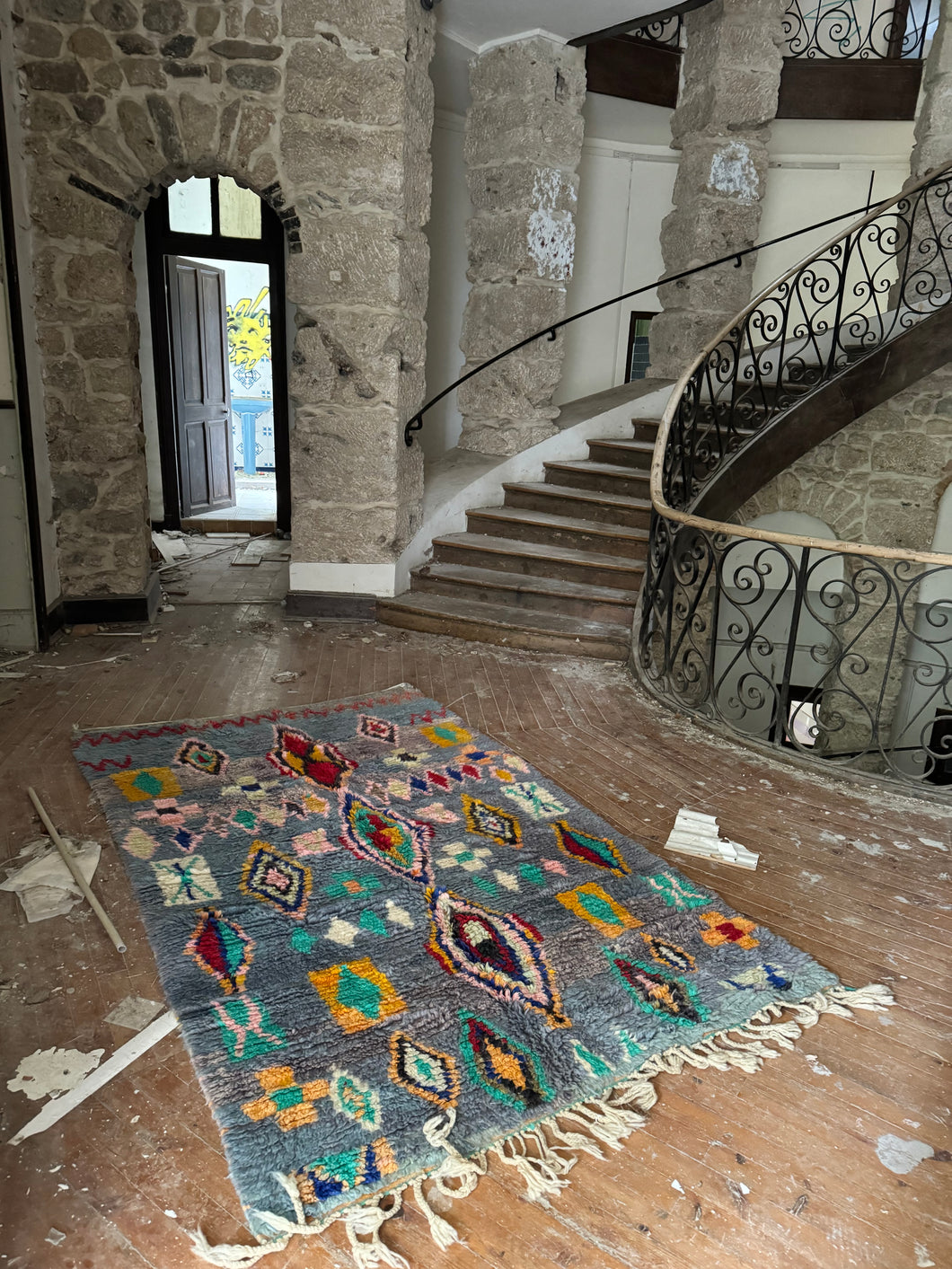 Tapis Boujaad Neuf en laine recyclée Hanté 3