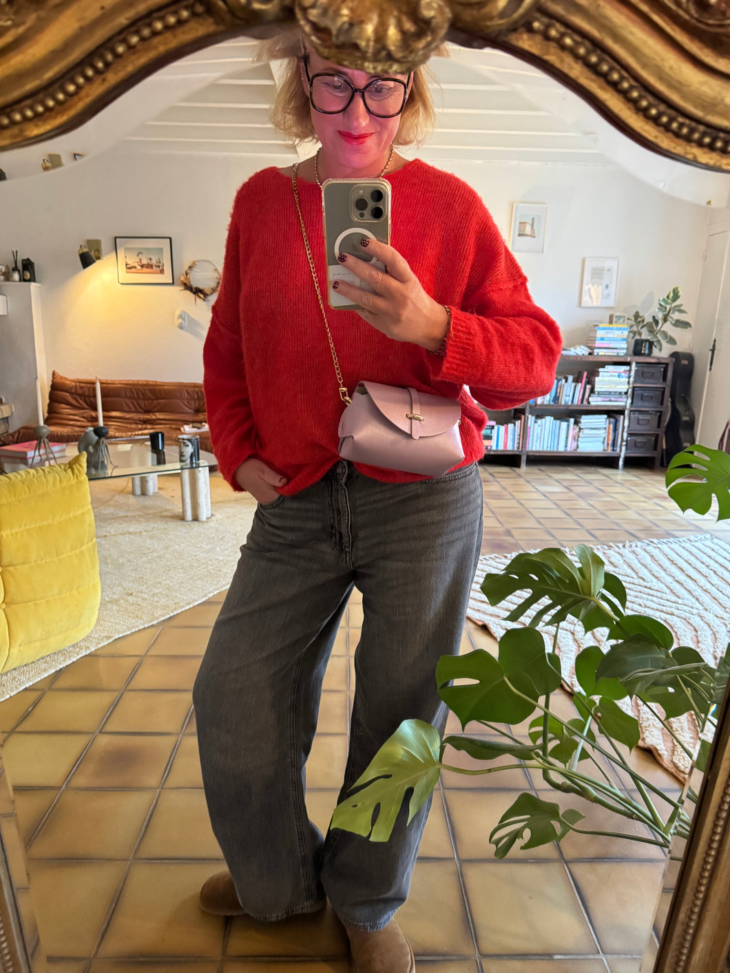 Sac Bee Tout en Cuir Parme Irisé Li 💕💕💕✨✨✨