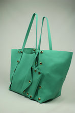 Upload image to gallery, SAC CABAS GEORGES CUIR LISSE VERT
