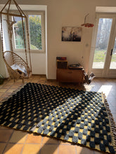 Charger l&#39;image dans la galerie, Tapis Béni Ouarain Neuf tissé sur un Kilim Vintage Iris 4
