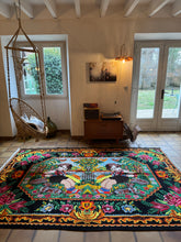 Charger l&#39;image dans la galerie, Tapis Moldave Vintage en laine bouillie et soie Aquarius 2
