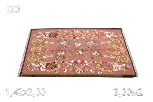 Tapis Moldavie Laine Vintage Fleurs