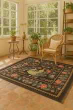 Charger l&#39;image dans la galerie, Tapis Moldave avec oiseau dans une véranda
