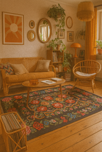 Charger l&#39;image dans la galerie, Tapis moldave dans décor années 70
