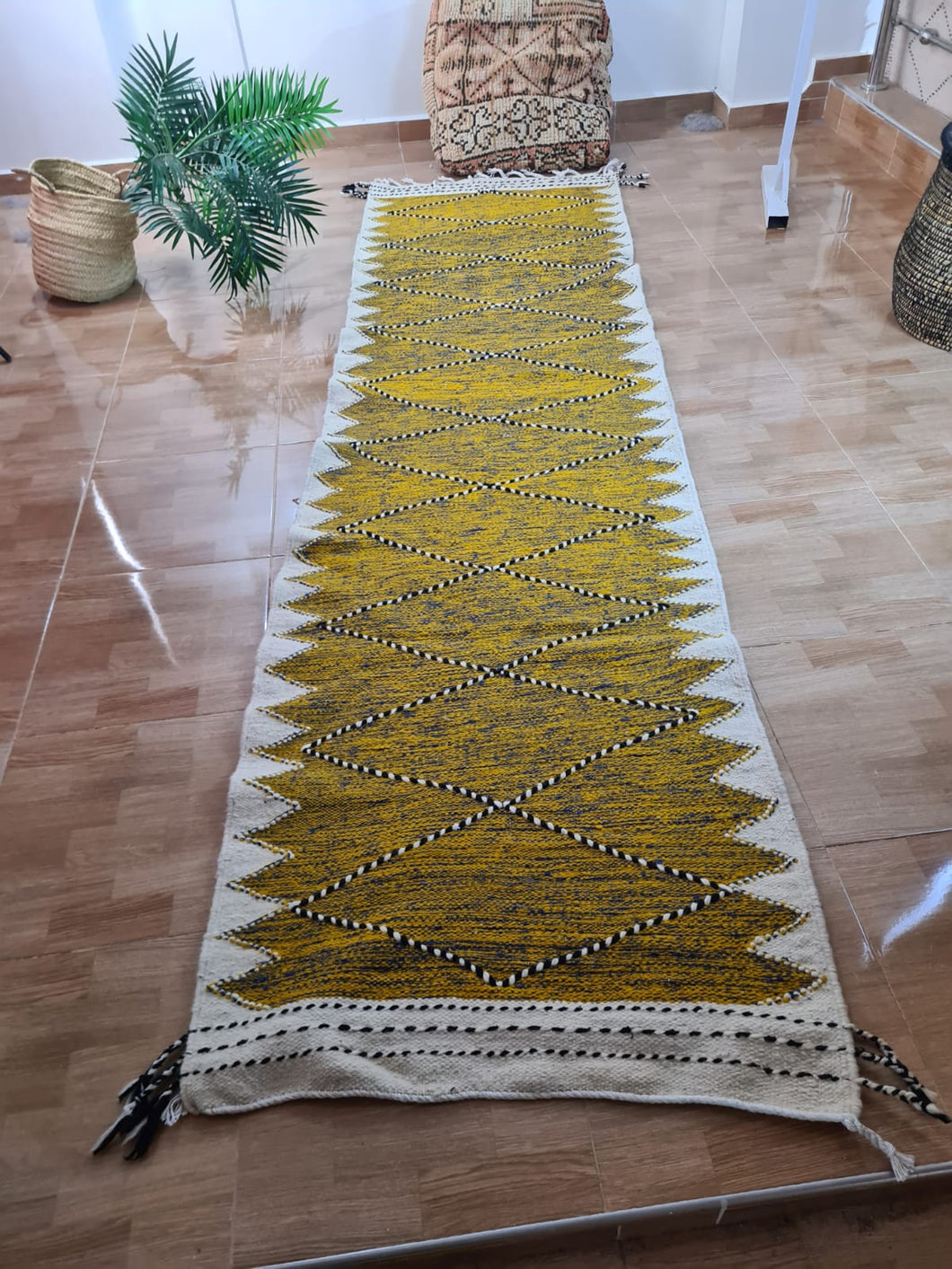 Tapis Kilim Zanafi Neuf Latte