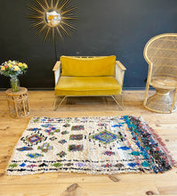 Charger l&#39;image dans la galerie, Tapis Boucherouite Vintage Poisson 1
