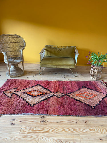 Tapis azilal en laine vintage