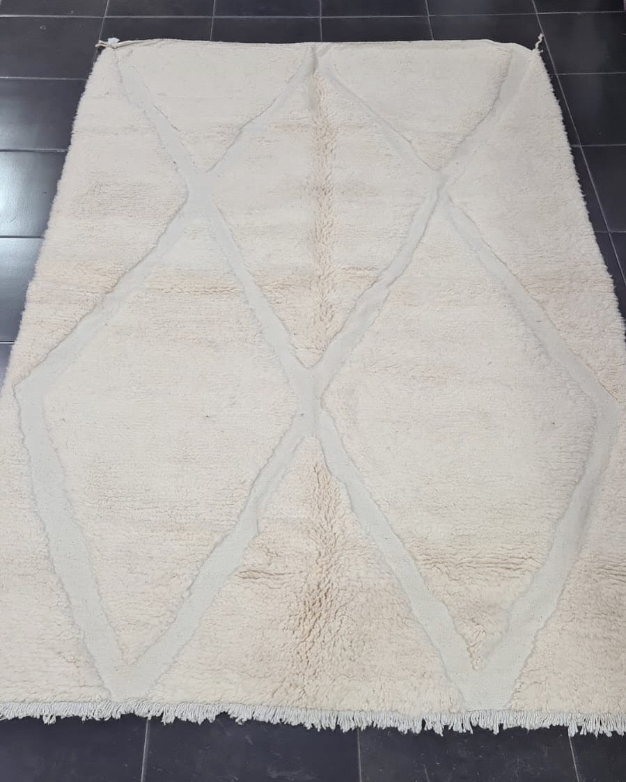 Tapis Béni Ouarain Neuf White 1