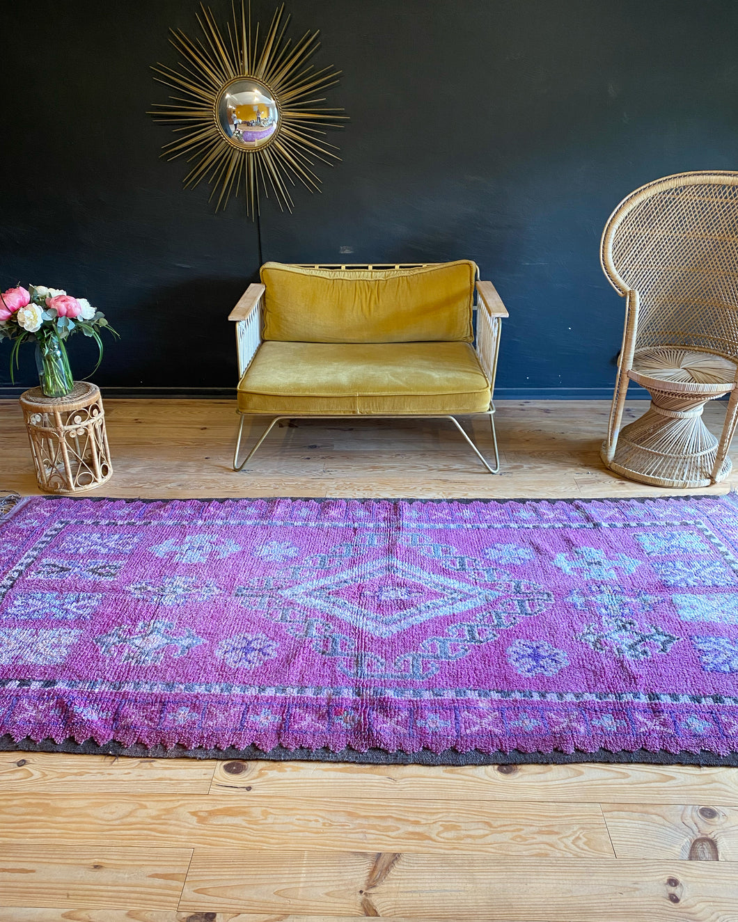 Boujaad Vintage. Tapis Berbère de taille moyenne